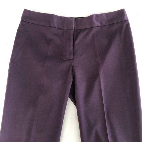 Anne Klein Modern Vintage Slim Fit Polyester Blend Trousers Purple Size 6 - Picture 4 of 9